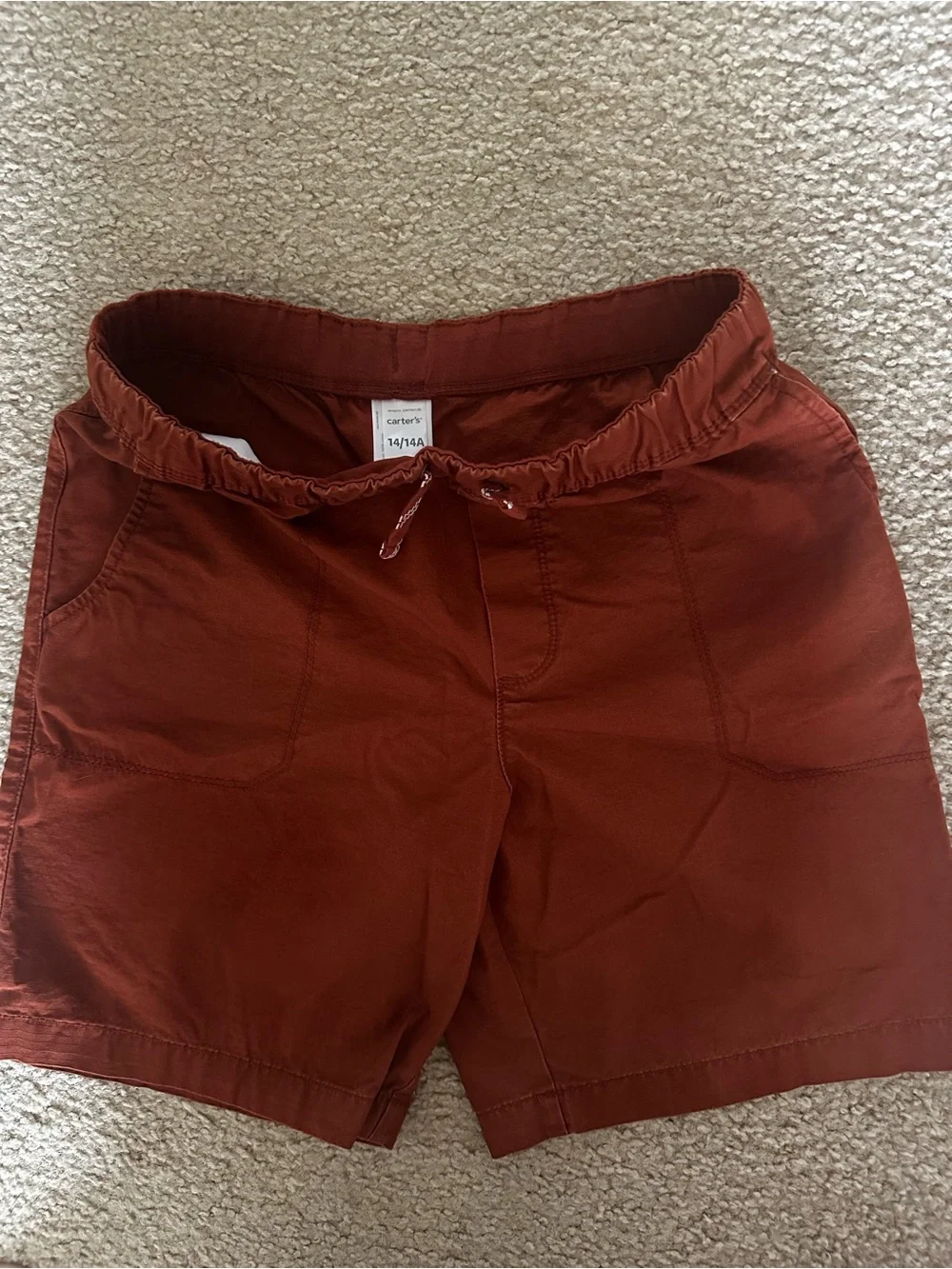 Carter's Rust Orange Drawstring Girls' Shorts